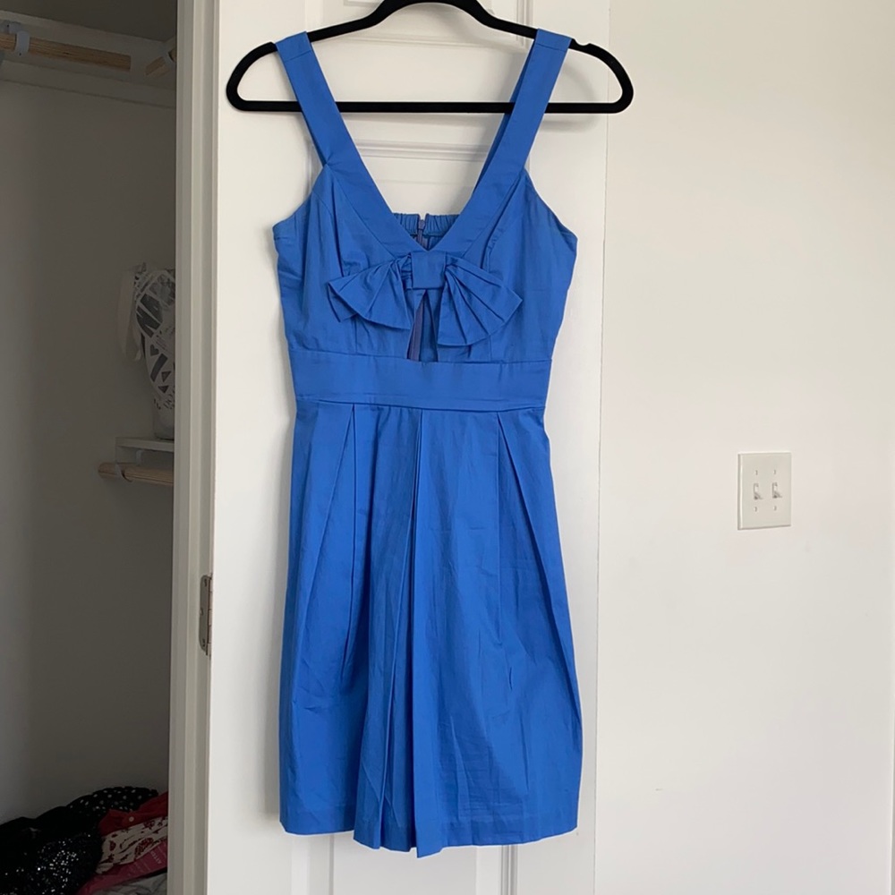 Cyan blue sleeveless mini dress